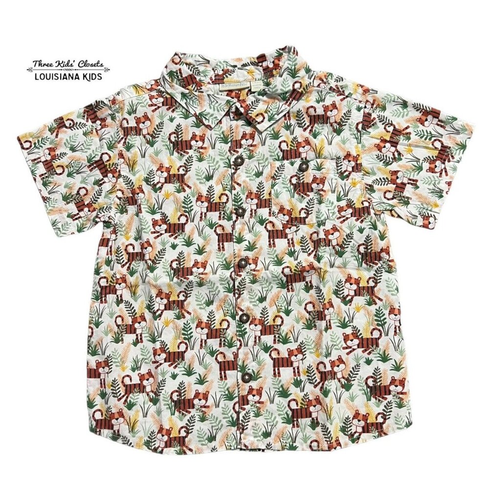 Jojo Maman Bebe Button Down Tiger Shirt